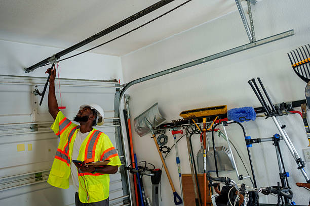 Professional Garage Door Roller Replacement technician working in Fowler, CA